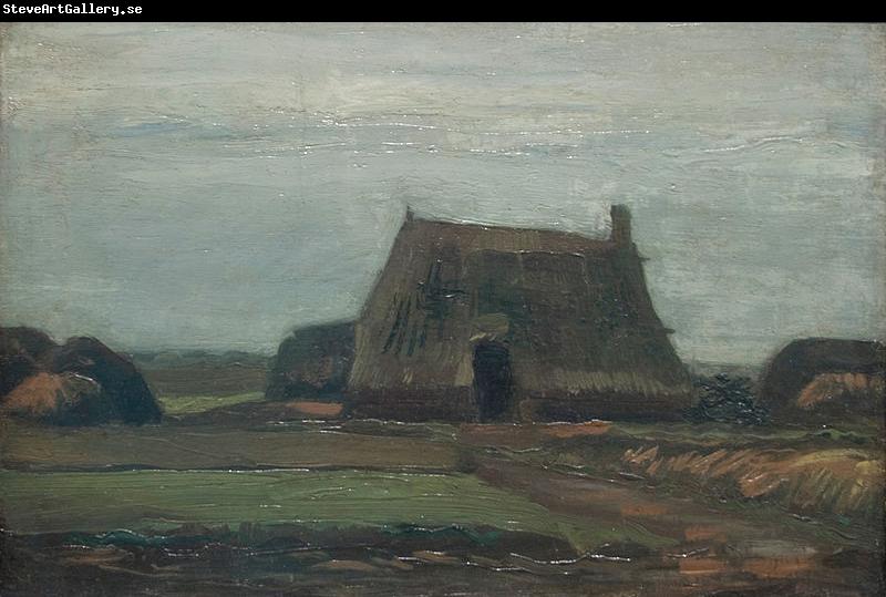 unknow artist vincent van gogh boederij met turfhopen 1883